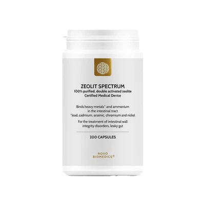 ZEOLIT NOVO Zeolit Spectrum Detox Supplement 200 Caps 100% Natural Purified Detox Cleanse