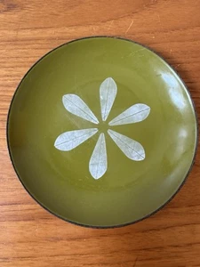 Vintage Cathrineholm Lotus Norway Small Plate 7 1/2” Green Enamel - Picture 1 of 9