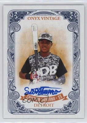 2021 Onyx Vintage Blue Ink Auto /275 Cristian Santana #VACS Auto - Image 1 of 2