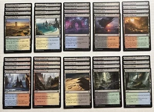 40x MTG Gain Lands Playset (4x each) - Various Sets - IKO KTK FRF EMA M20 NEO - Picture 1 of 3