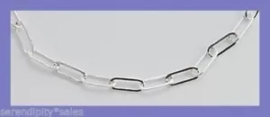 10 Feet .925 Sterling SILVER Flat Cable CHAIN 2mm x 5mm ~ Paperclip Links Bulk - Picture 1 of 1