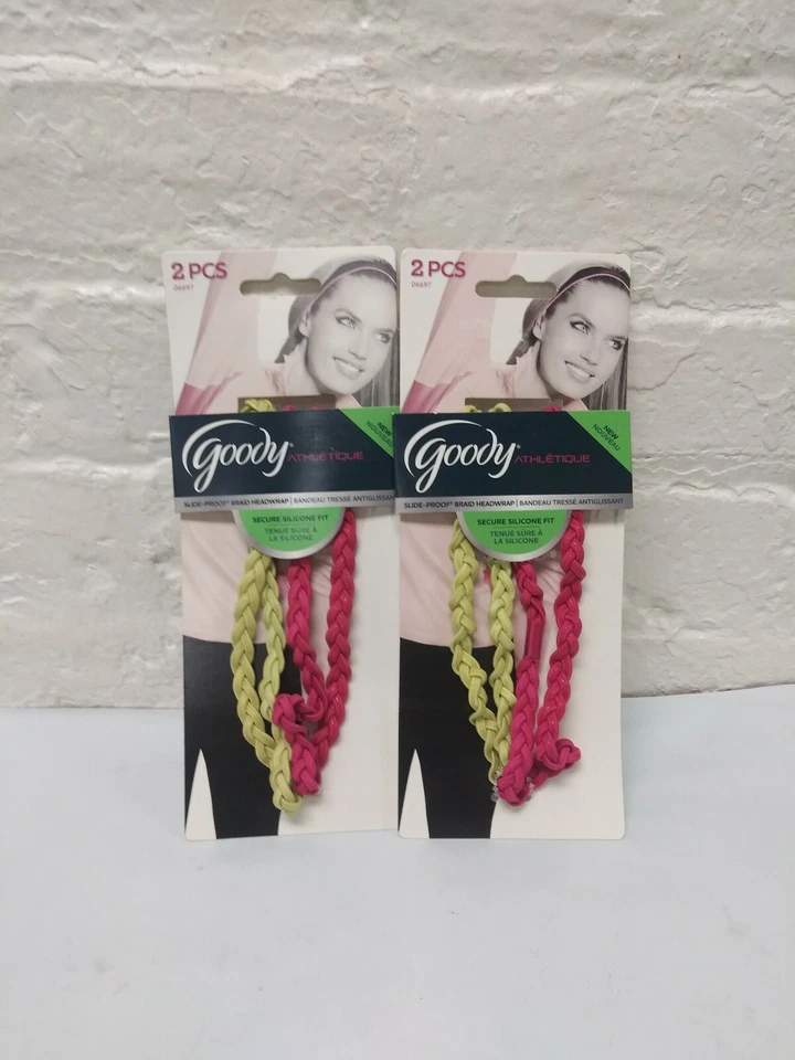 2 Goody Braided Comfort Headwraps Headbands 2PCS Each - Image 1 of 1