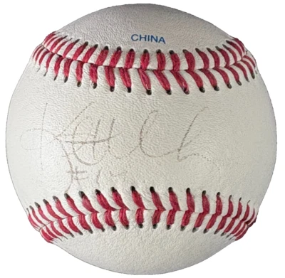 Kent Hrbek 明尼苏达双胞胎队亲笔签名罗林斯克罗贝克棒球 — 第 1/4 张图片