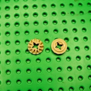 2 x Lego 6589 Tan Technic, Zahnrad 12 Zähne Fase - Bild 1 von 1