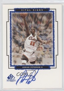 1999 SP Top Prospects Vital Signs Adrian Peterson #AP Auto
