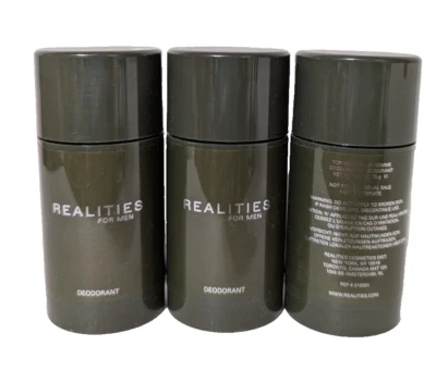 3 x REALIDADES PARA HOMBRES 2,6 OZ 75 G. Desodorante en barra para hombres ¡FRESCO NUEVO SÍ! TRES Foto 1 de 4