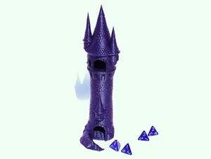 Dice Tower, Wizards Magic DnD / RPG Game Accessory, Galaxy Purple, 3D Print - Picture 1 of 12