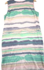 Vintage St. John Womens Sleeveless Printed Sheath Dress Sz 10 Glamcore Party - Picture 1 of 13