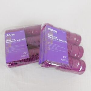 Diane Snap on Magnetic Roller Purple 1.75'' Fromm 6-Pack Lot of 2 Strong New