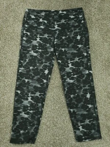 Athleta Leggings Donna XS Nero Grigio Stampa Floreale Dritto Pull On Pantaloni Elasticizzati - Foto 1 di 15