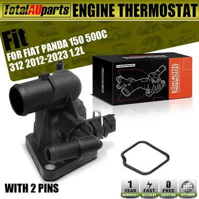 Thermostat Housing Assembly W/ 2-Pin for Fiat 500C 312 Panda 150 2012-2023 1.2L - image 1 of 4