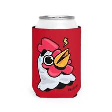Red Can Cooler Sleeve Fan Art COQ INU Whistle Head 0x420 Black Text by Gravy