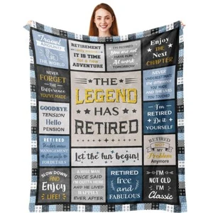 Retirement Gifts for Men 2025 Blanket 60X50in Retired Gifts for Men Leaving F... - Picture 1 of 7