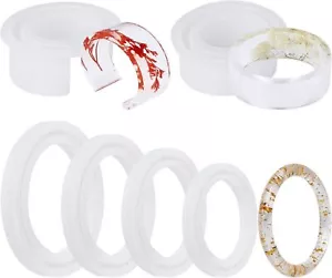 6PCS Large Bracelet Resin Molds Gartful Round C Font Silicone Jewelry Mold fo - Picture 1 of 3