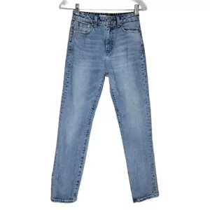 Wigi Women's High-Waisted Jeans Size 26 Light Wash Denim 24x26 - Picture 1 of 9