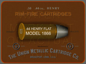24" X 18" Reproduced Vintage .44Cal Henry Rim Fire Ammo Print on Graphic Canvas 