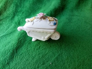 Antiker Figurenwagen mit Blumen Import Enesca Japan - Bild 1 von 6