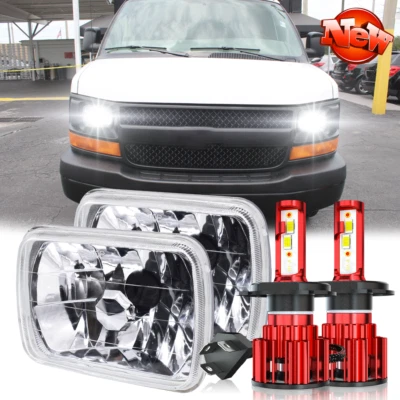 Par de faros LED 7x6 5x7 alto/bajo aptos para camioneta de carga Chevy Express 1500 2500 3500 Foto 1 de 4