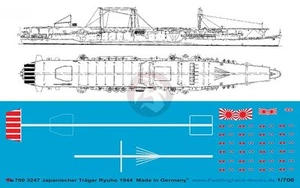 Marcas de portaaviones japonés Peddinghaus 1/700 HIJMS Ryuho 1944 Segunda Guerra Mundial 32247 - Imagen 1 de 1
