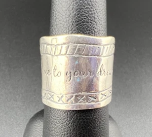 SILPADA STERLING SILVER 925 BE TRUE TO YOUR DREAMS RING R1820 SZ 7 - Picture 1 of 7