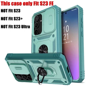 For Samsung Galaxy S23 FE Shockproof Phone Case, Magnetic Ring Stand Cover Teal - Picture 1 of 16