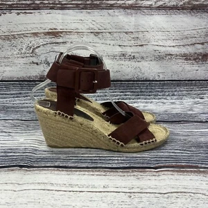 Vince Stefania Suede Nut Brown Espadrille Wedges, Women’s Size 9 - Picture 1 of 9