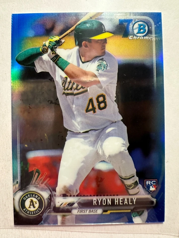 K52,469 - 2017 Bowman Chrome Mini 70th Blue Refractors #35 Ryon Healy #/70 - Image 1 of 1
