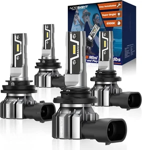 NOVSIGHT 9005 H11 Led Bulbs Combo 300% Brightness High Low Beam Bulbs Cool White - Picture 1 of 12