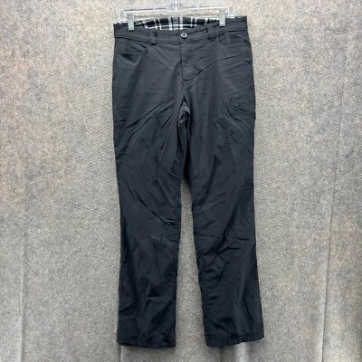 Eddie Bauer Pants Women 10 Black Chino Flat Polyester Blanket Lined Fleece Warm - Image 1 of 4