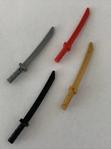 LEGO pièces 30173b (4 pièces) figurine, épée d'arme, samouraï garde carrée Katana - Photo 1/5