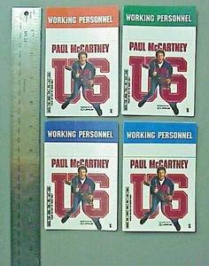 Paul McCartney Backstage Pass Tela Satinada 4 Rectángulos ¡Gira por Estados Unidos! - Imagen 1 de 1