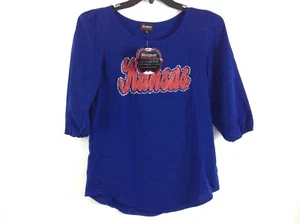 C3 Game Day Couture Kansas Women Blouse Shirt Size S Royal Blue Red Top New NWT - Picture 1 of 4