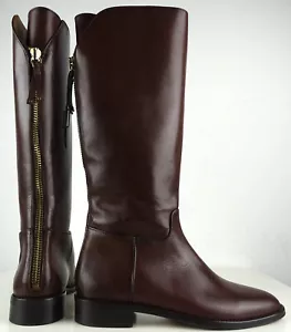 MASSIMO DUTTI Damen Reitstiefel Echtleder Wadenhohe Stiefel Braun Gr.37 NEU - Bild 1 von 18