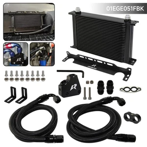 25 Row Engine Oil Cooler Kit For Chevrolet LS1 LS2 LS3 Camaro Firebird GM Black - Picture 1 of 10