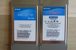 2 x D-Link Air Plus G DWL-630 802.11g WLAN Karten Adapter 2,4 GHz BWLG630NA - Bild 1 von 2