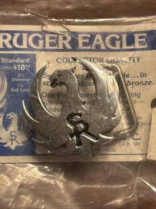 New Vintage SR Ruger Dress Stainless Belt Buckle Sturm Ruger Richcraft Burbank - Picture 1 of 4