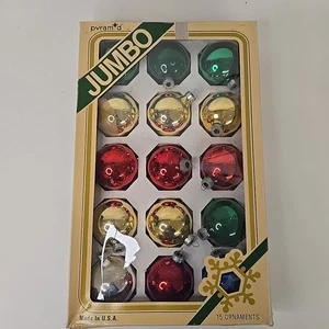 Piramide Vintage Ornamenti Natalizi Palline Vetro Anni 70 Multicolore Jumbo 14 Pk 2" - Foto 1 di 2