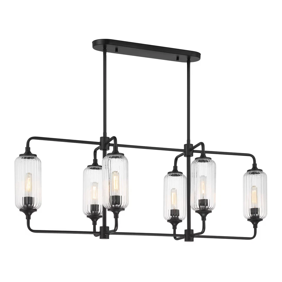 Holton 6-Light Linear Chandelier Foto 1 de 1