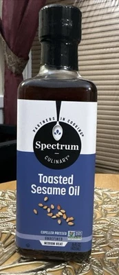 2 PACK Spectrum Culinary Toasted Sesame Oil Expeller Pressed  Medium Heat  - Image 1 of 4