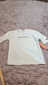 NwT Oneill Boy's Performance 50+ SPF Color. WHITE Shirt Size 12 Logo Slim fit - Picture 1 of 7