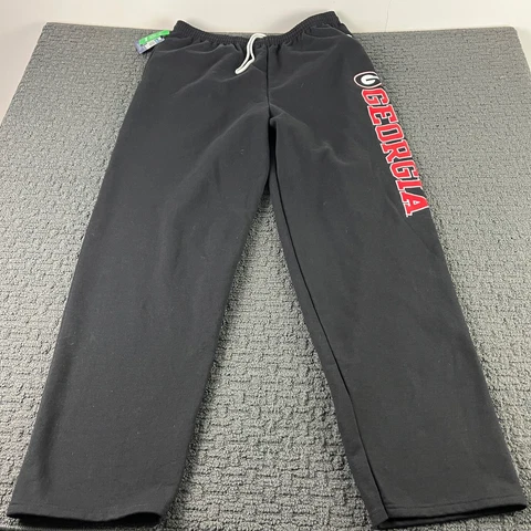 Georgia Bulldogs Sweatpants Mens 2XL Black Champion Straight Leg Fleece NCAA Cover