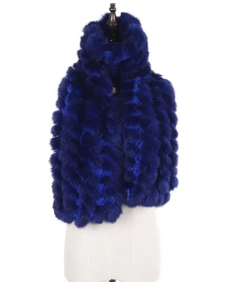 New Winter Warm Fur 100% Real Rex Rabbit Fur Collar Scarf Shawl Neck Warmer  - Image 1 of 4