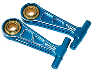 NHX RC Aluminum Front Upper Arm Set Blue : Tamiya TT02 - Picture 1 of 2