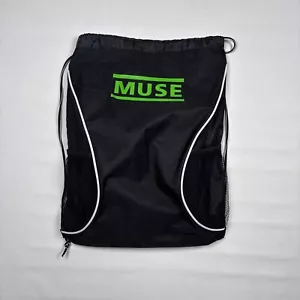 Bolso Mochila MUSE Negro Lona con Cordón Indie Alt Banda de Rock Alternativo Mercancía - Imagen 1 de 4
