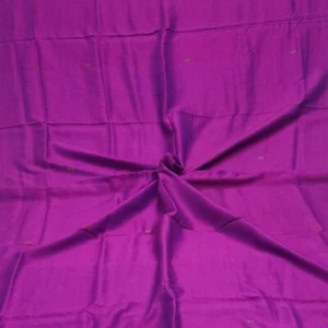Vintage Purple 100% Pure Silk Handloom Sari Remnant 4YD Craft Fabric Silk Scrap - Picture 1 of 4