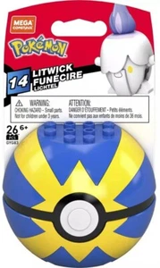 Mega Bloks Pokémon Mega Construx Serie 14 Litwick Pokeball GYG83 - Imagen 1 de 3