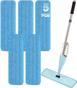 18" Microfiber Mop Pads for Wet/Dry Mops - Compatible with Bona (5 Pack) - Picture 1 of 11