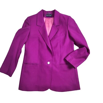 Blazer Novio Lana Rosa Fucsia Talla 12 Giorgio Sant'Angelo Polonia De Colección Foto 1 de 4