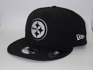 NEW NFL Pittsburg Steelers New Era Cap Hat 9Fifty Snap Back Black w/ Logo - Picture 1 of 8