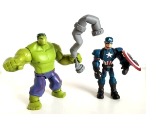 Disney Store Marvel Toybox Figure Set Hulk And Captain America Action Figure Set - Picture 1 of 8